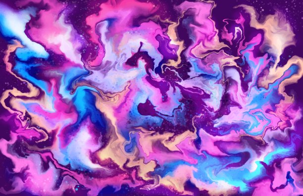 华丽的,空的,流动