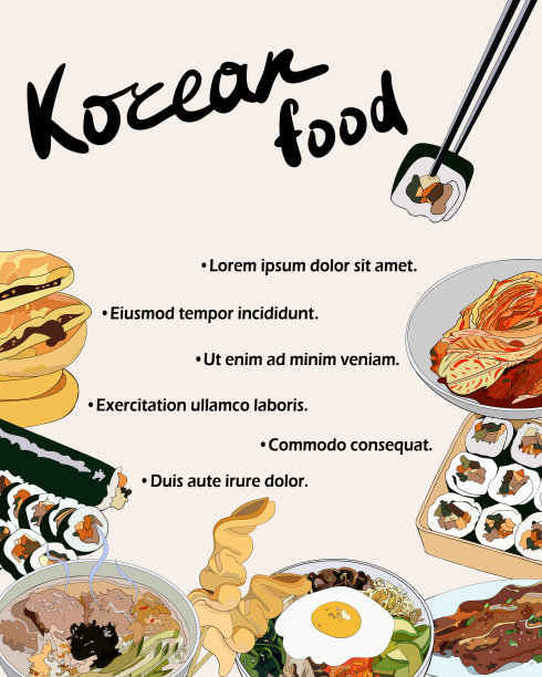 韩国食物,寿司,烹调