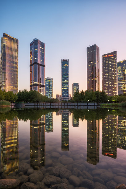 北京地标建筑望京soho夜景