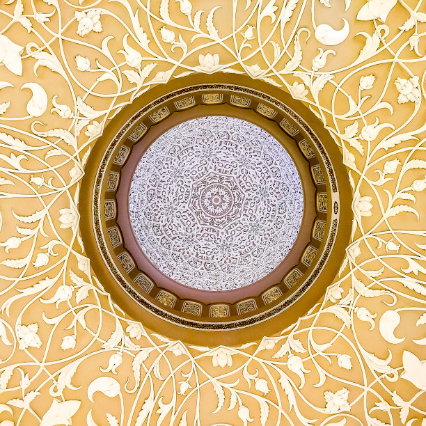 精美对称圆形花纹图案