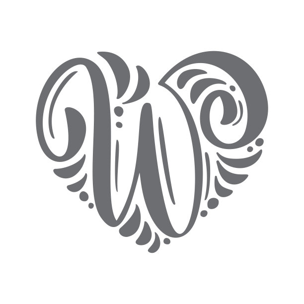 w心形logo