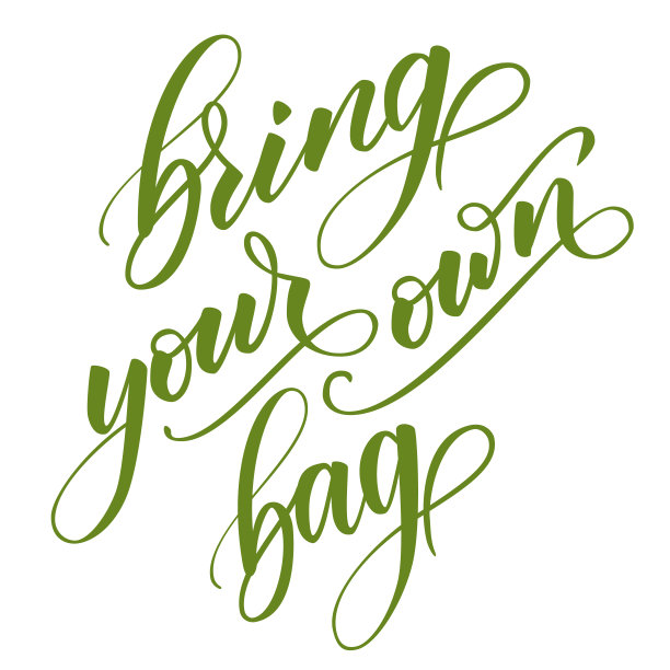 手写字体手提袋