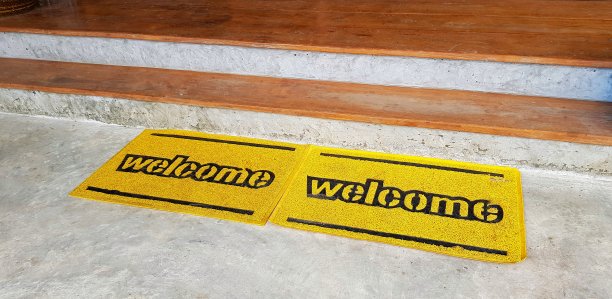 欢迎光临门口垫