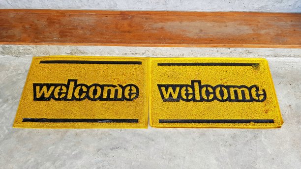 欢迎光临门口垫