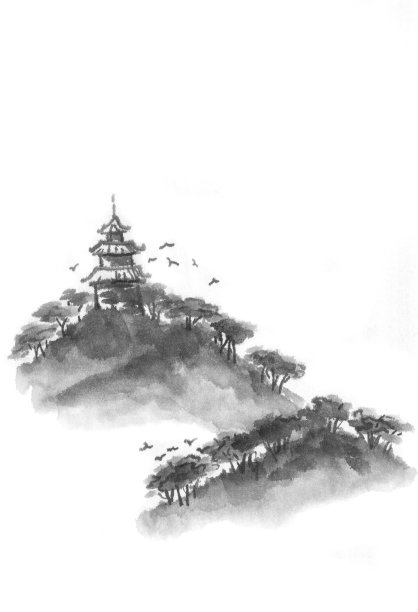 中国风素材水墨画