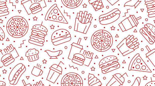披萨可乐快餐背景设计