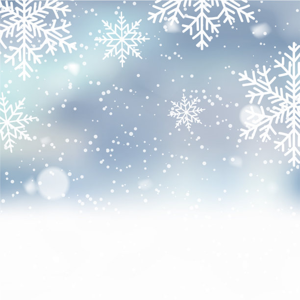 冬季雪景圣诞装饰背景图