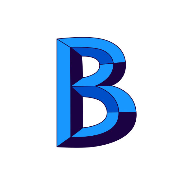 b字母设计标志