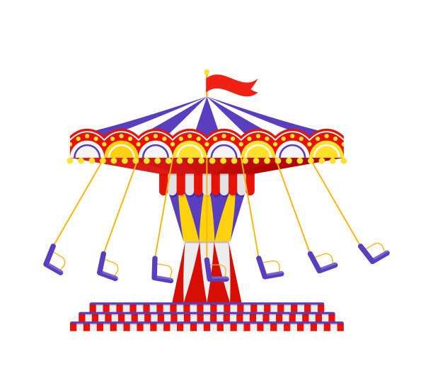 荡秋千可爱卡通