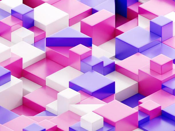 立体几何抽象拼接背景