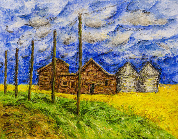 草原油画