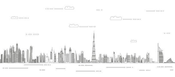 迪拜海报迪拜标志建筑