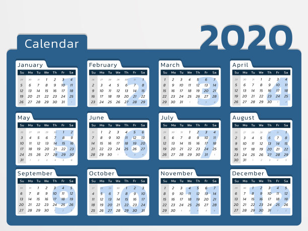 2020日历图片