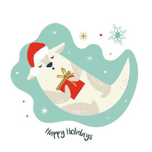 可爱水獭卡通图案背景