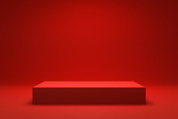 红色商务ppt封面背景板