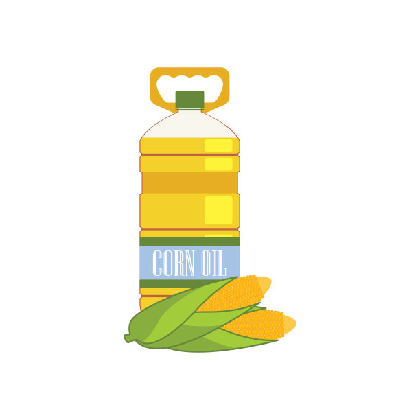 玉米油插画