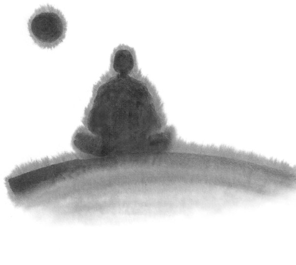 佛禅道意境水墨