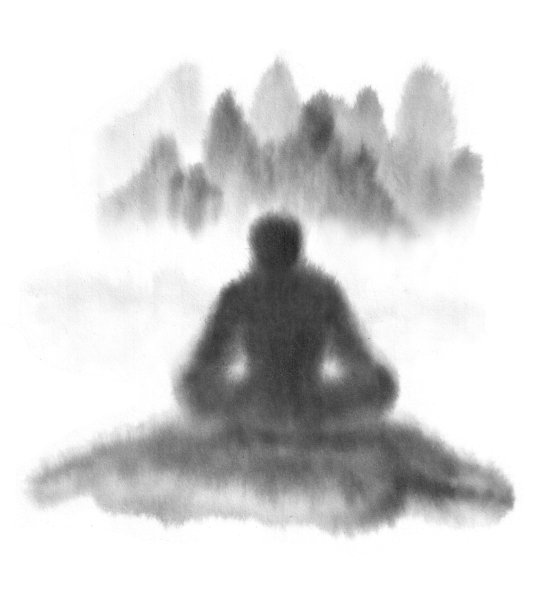 佛禅道意境水墨