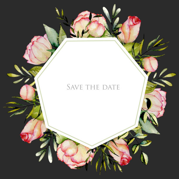 精美绿色圆形几何花纹图案