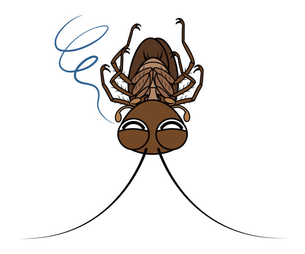 黑白卡通小怪兽