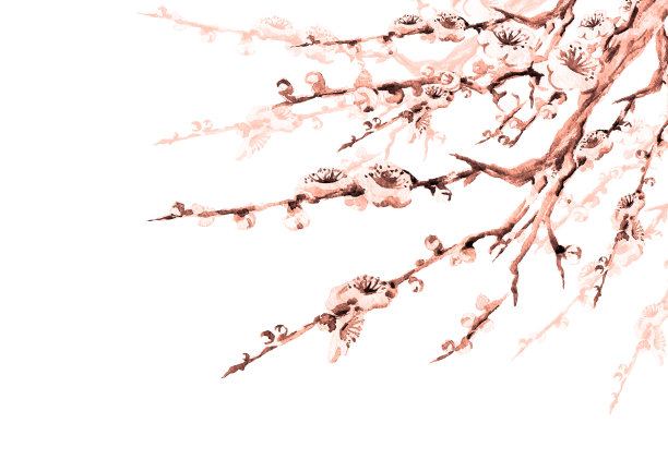 春夏秋冬水墨画