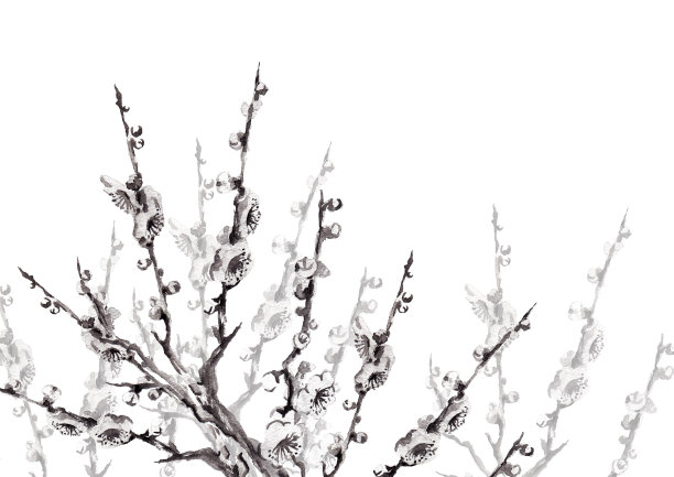 春夏秋冬水墨画