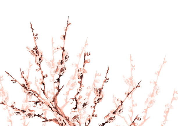 春夏秋冬水墨画