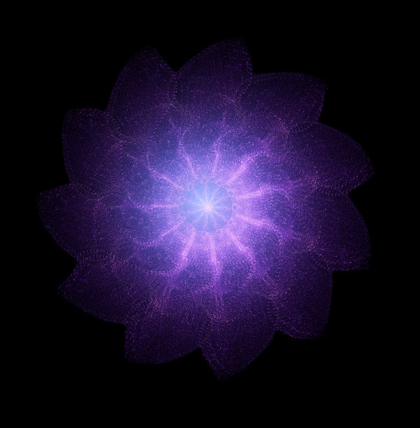 立体梦幻紫色花朵
