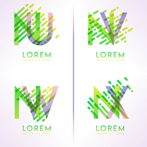 标志设计nv字母logo
