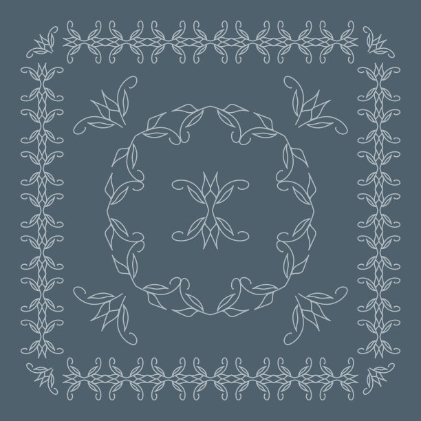 灰色边框图案装饰封面