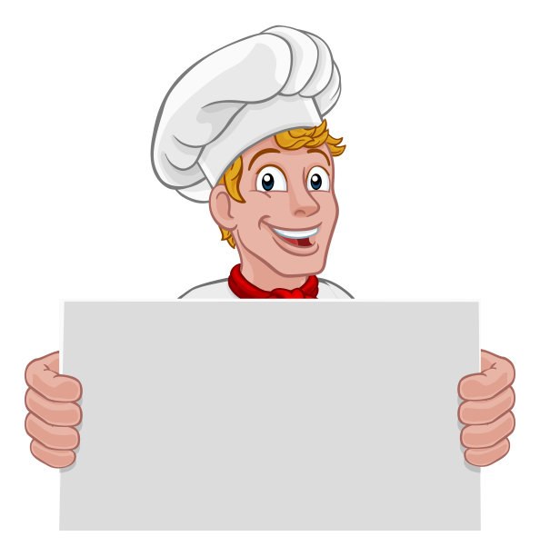 卡通厨师餐饮logo