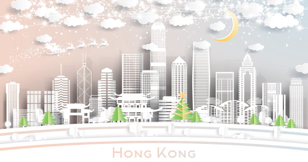 香港建筑插画