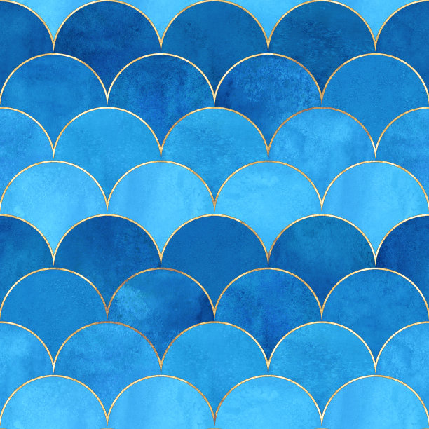 金色几何线条无缝图案