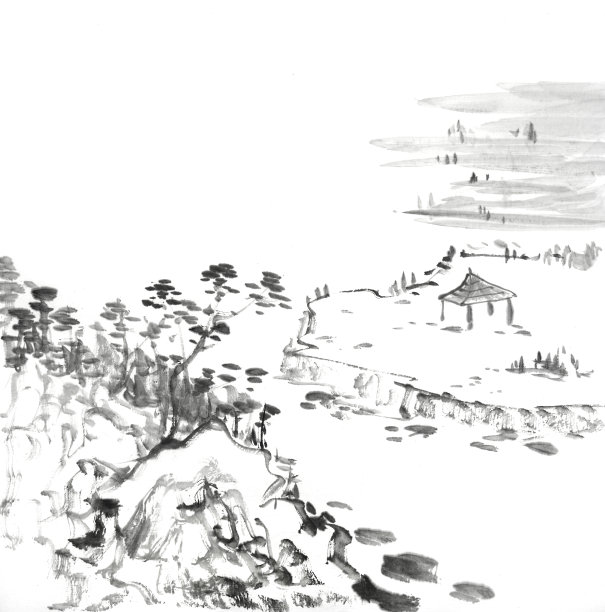 绿色中国风景名胜艺术