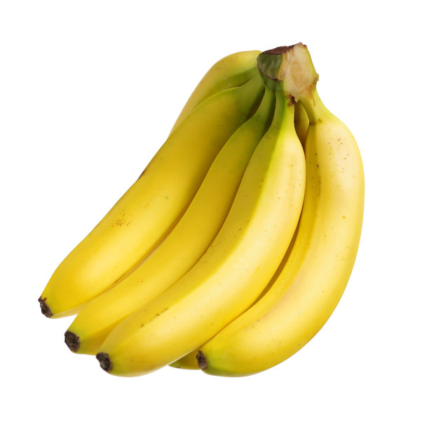 香蕉白底特写