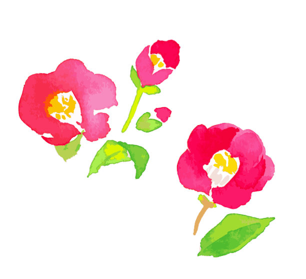 色彩缤纷美丽花卉手绘图