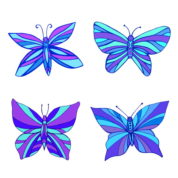 紫色底纹蝴蝶