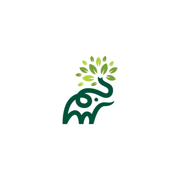 大象抽象logo标志