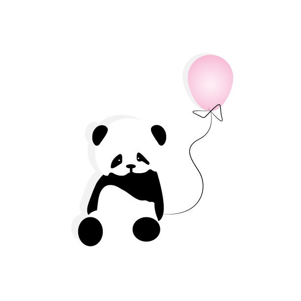 熊猫趣味插画