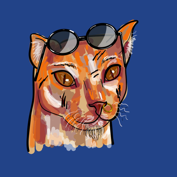 卡通橘猫插画