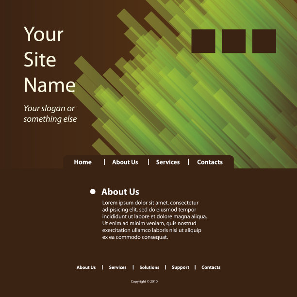 褐色网页ui设计