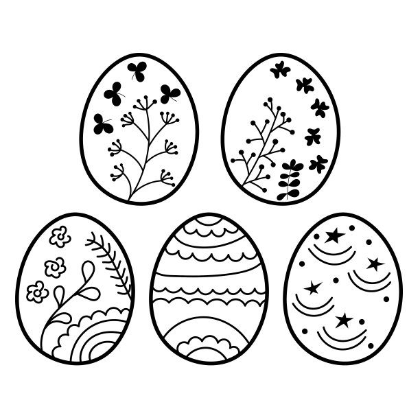 线描鸡蛋