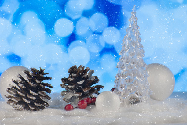 圣诞树背景实拍素材