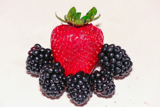 树莓水果特写