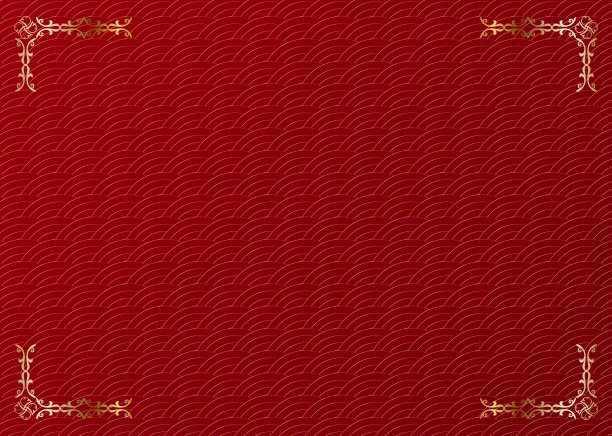 中国红色绸带