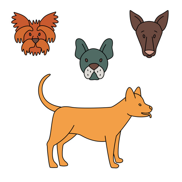 各种狗狗设计图
