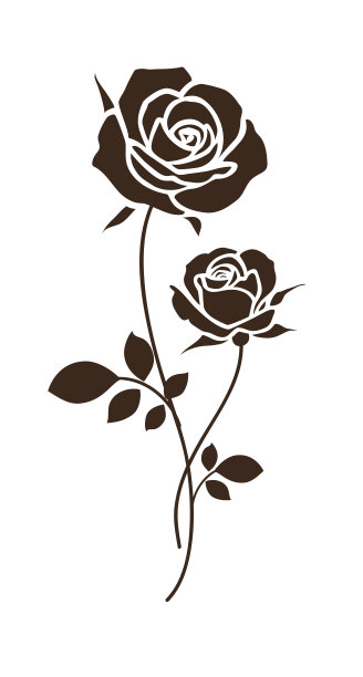 玫瑰花轮廓