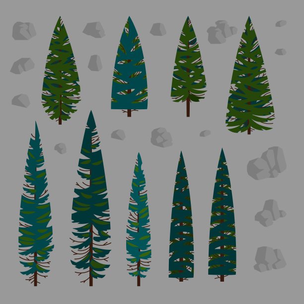 森林植物插画