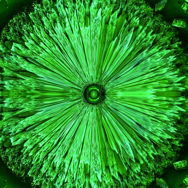 精美绿色圆形几何花纹图案