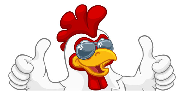 公鸡logo炸鸡店标志